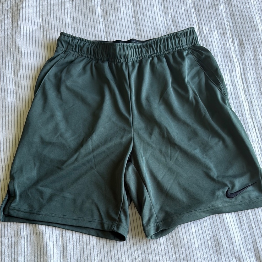 Men's Athletic Shorts in Dark Green with Logo